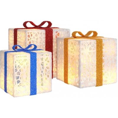 Shumee svítící vánoční dárky 3 ks 64 teple bílých LED – Hledejceny.cz