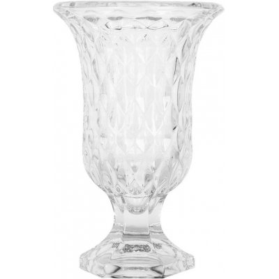 Transparentní skleněná váza s dekorem S - Ø 12*19 cm - Clayre & Eef – Hledejceny.cz