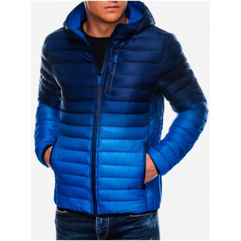 Ombre Clothing pánská zimní prošívaná bunda Avalanche C319 tmavě modrá