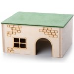 JK ANIMALS Dřevěný domek kvádr pro křečky 13 x 10 x 7 cm – Zbozi.Blesk.cz