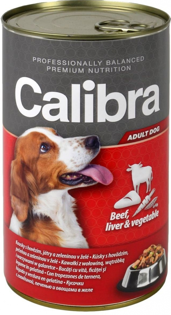 Calibra Dog Adult Beef Liver Vegetables in Jelly 1240 g
