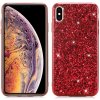 Pouzdro a kryt na mobilní telefon Apple Pouzdro AppleMix Apple iPhone Xs Max - lesklé flitry / třpytky - plastové / gumové - červené