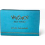 Versace Dylan Turquoise EDT 100 ml + sprchový gel 100 ml + tělové mléko 100 ml + kosmetická taška dárková sada – Sleviste.cz