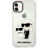 Pouzdro a kryt na mobilní telefon Apple Pouzdro Karl Lagerfeld IML Glitter Karl and Choupette NFT iPhone 11 čiré