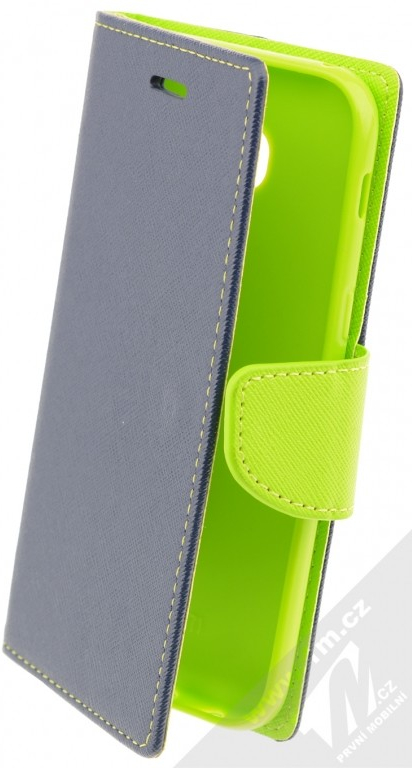 Pouzdro Forcell Fancy Book Samsung Galaxy A5 2017 modro limetkově zelené
