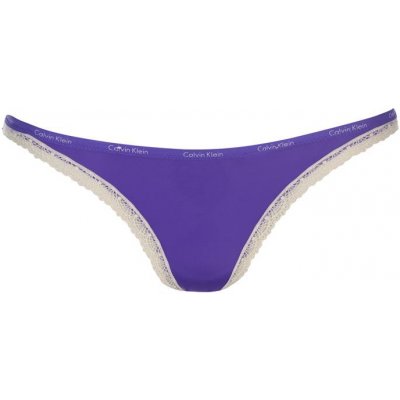 Calvin Klein Tanga kalhotky Underwear Lace Thong Fialové