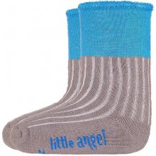 Little Angel Ponožky froté Outlast tm.šedá/modrá