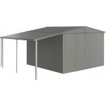 Biohort Postranní střecha Europa 6/7, šedý křemen metalíza s jednokřídlými dveřmi – Zboží Mobilmania