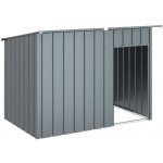 vidaXL Psí bouda se střechou antracitová 153x91x110cm pozinkovaná ocel – Hledejceny.cz