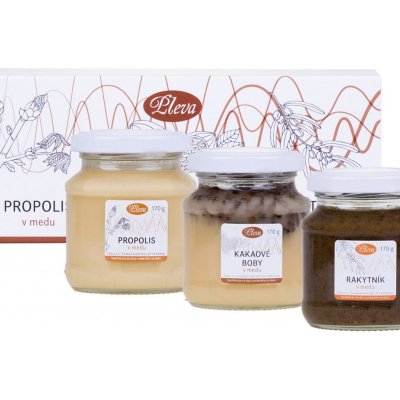 JaHan Pleva medy propolis, kakaové boby a rakytník v medu 3 x 170 g – Hledejceny.cz