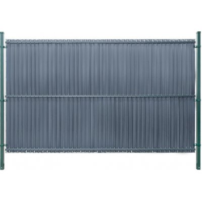 Plastová výplň plotu 153 x 250 cm tmavě šedá RD03