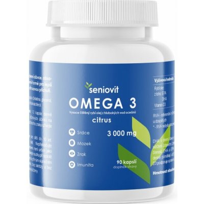 Seniovit Rybí olej Omega 3 Citrus 90 ks – Hledejceny.cz