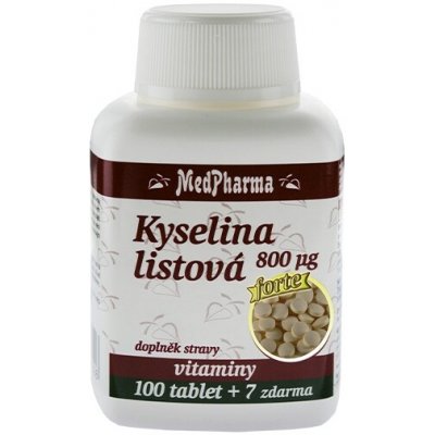 MedPharma Kyselina listová 800 µg FORTE 100 tablet – Hledejceny.cz