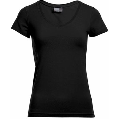 Tričko na tělo s výstřihem do V černá – Zboží Dáma