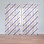 Sablio Záclony Modročervené pruhy: 2ks 150x250cm – Hledejceny.cz
