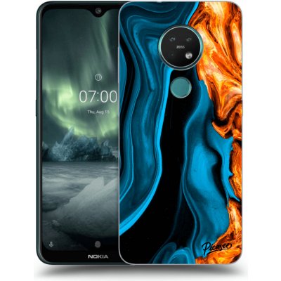 Pouzdro Picasee silikonové Nokia 7.2 - Gold blue čiré