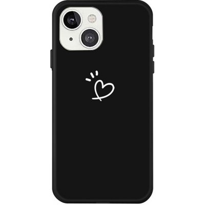 Pouzdro AppleMix Apple iPhone 13 mini - srdce - gumové - černé – Zboží Živě