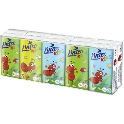 Linteo Kids mini bílé Papírové kapesníky 3-vrstvé 10 × 10 ks – Hledejceny.cz