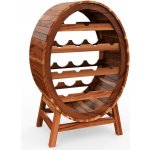 Casaria 103913 Regál na víno, 12 lahví, design vinného sudu – Zboží Dáma