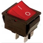 Tracon electric Kolébkový vypínač ON-OFF 2-poloh., červený – Sleviste.cz