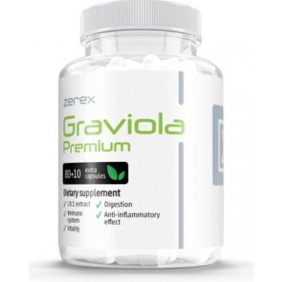 Zerex Graviola Premium pro posílení imunity 80 + 10 kapslí – Hledejceny.cz
