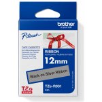 Brother TZE-R931 černá na stříbrné, 12 mm, textilní páska TZER931 – Zboží Živě