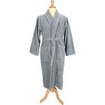 A&R unisex župan s velkým límcem šedá tmavá – Zboží Dáma