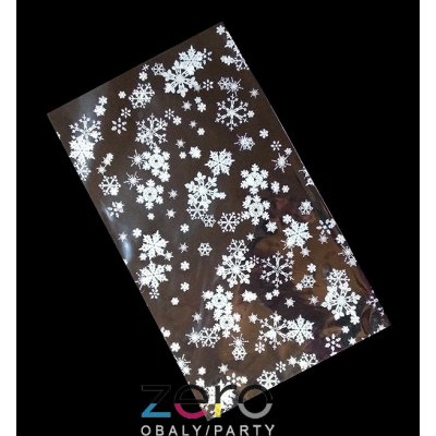 Sáček PP 20x35 cm - VÁNOCE (vánice) - transp. s tiskem vloček – Zboží Dáma