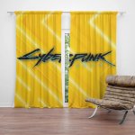 Sablio Závěs Cyberpunk 2077 Žlutý: 2ks 140x250cm – Hledejceny.cz