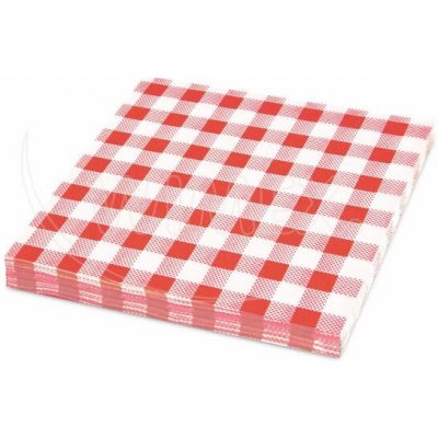 PAP Ubrousek FSC Mix 1vV Karo červený 33x33cm 100ks – Hledejceny.cz