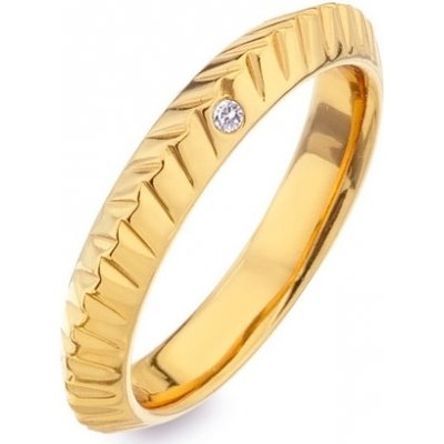 Hot Diamonds Moderní pozlacený prsten s diamantem Jac Jossa Hope DR228