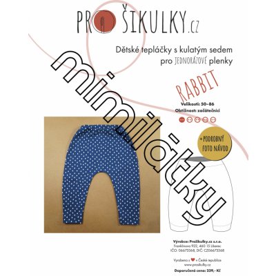 Dětské tepláčky RABBIT pro jednorázové pleny | 50 - 86 - Česky – Hledejceny.cz