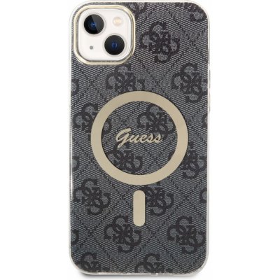 Pouzdro Guess 4G MagSafe Kompatibilní Zadní + Bezdrátová Nabíječka iPhone 14 Plus černé – Zboží Mobilmania