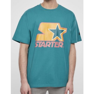 Tričko Starter Colored Logo Tee green/yellow rose