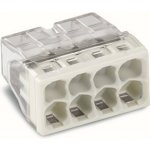 WAGO Svorka 2273-208 instalační PUSH WIRE® krabicová pro plné vodiče, 8 x 2,5 mm², sv.šedá/transparentní 2273-208 – Hledejceny.cz
