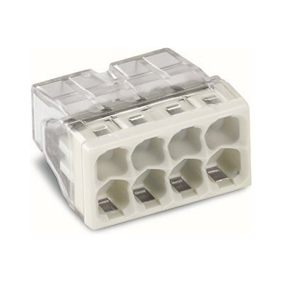 WAGO Svorka 2273-208 instalační PUSH WIRE® krabicová pro plné vodiče, 8 x 2,5 mm², sv.šedá/transparentní 2273-208 – Hledejceny.cz