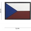 Nášivka 101 Inc. Company Nášivka na suchý zip vlajka CZ (plast 3D) - barevná (101 INC)