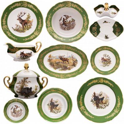 Leander 1907 Jídelní souprava Sabina s platinovým pásk 25 dílná – Zboží Dáma