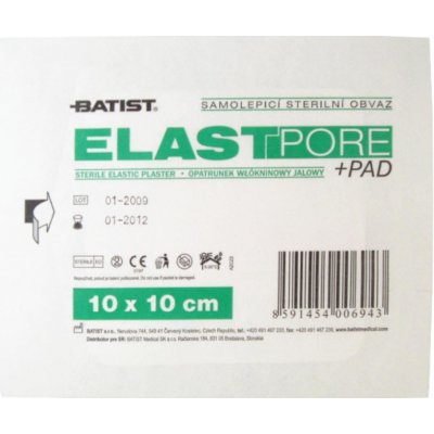 Elastpore+PAD rychloobvaz 10 x 10 cm sterilní 1 ks – Zboží Mobilmania