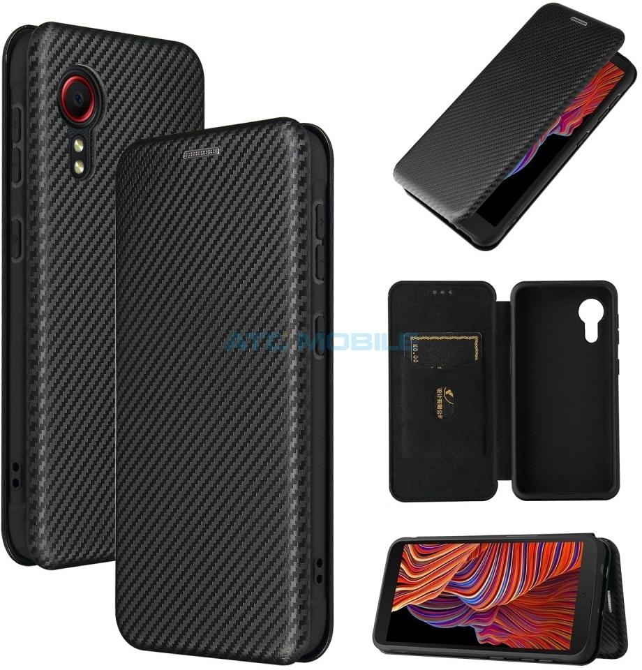 Pouzdro Shield4U Magnetic Samsung Galaxy XCover 5 SM-G525 Carbon Fiber černé