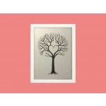 Svatební strom 4 v bílém rámu 33 x 43 cm – Zboží Dáma