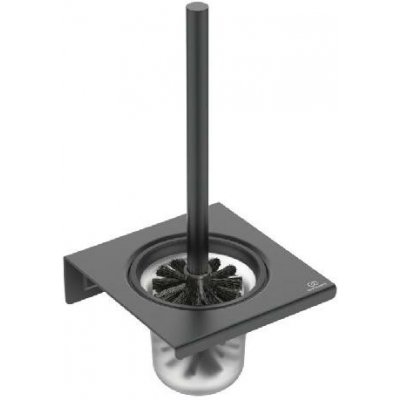 Ideal Standard ALU+ WC štětka nástěnná s držákem matné sklo hedvábná černá BD593XG – Hledejceny.cz