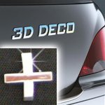 Compass Chromované samolepící 3D logo (plus)
