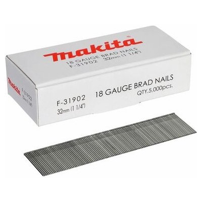 Makita F-31902 Hřebíky nastřelovací / 18Ga / délka 32 mm / 5000 ks (F-31902) – Zboží Mobilmania