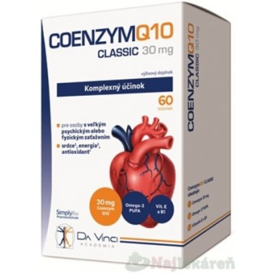 DaVinciAcademia Coenzym Q10 Classic 30 mg 60 kapslí – Hledejceny.cz