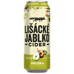 Lišácké jablko cider hruška 6 x 0,5 l (plech) – Zboží Dáma