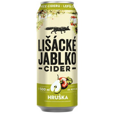 Lišácké jablko cider hruška 6 x 0,5 l (plech) – Zboží Dáma