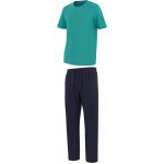 Livergy pánské pyžamo zelená / navy modrá – Zboží Dáma