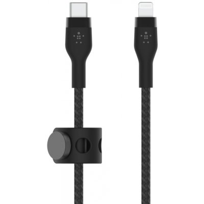 Belkin CAA011bt2MBK BOOST CHARGE USB-C pro LTG silikonový opletený, 2m, černý – Zbozi.Blesk.cz