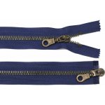 WICO Kovový zip no.5 rozepínací dvoucestný 60cm (staromosazné zoubky) - více barev Barva: tmavě modrá – Hledejceny.cz